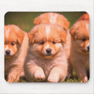 A Litter Of Cute Puppies on Laptop Desktop Tablet Mouse Pad
