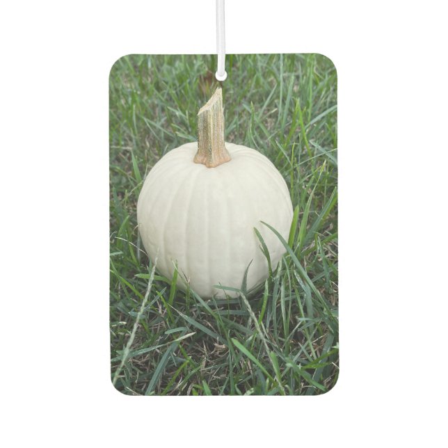 A Littie White Pumpkin Car Air Freshener (Front)