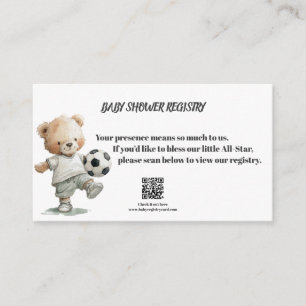A Little All-Star Baby Shower Registry Card