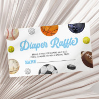 A Little Allstar Sports Baby Shower Diaper Raffle