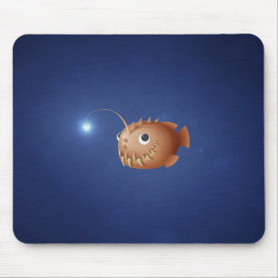 A Little Anglerfish Mouse Pad