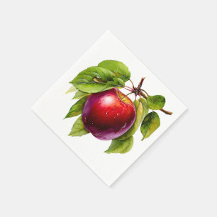 A Little Apple Is On The Way   Fall Baby Shower  Napkin