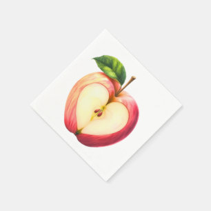 A Little Apple Is On The Way   Fall Baby Shower  Napkin