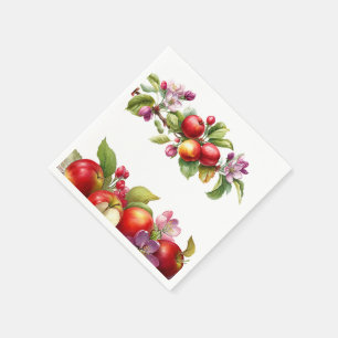 A Little Apple Is On The Way   Fall Baby Shower  Napkin