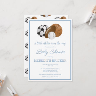 A Little Athlete is On the Way Shower Invitation