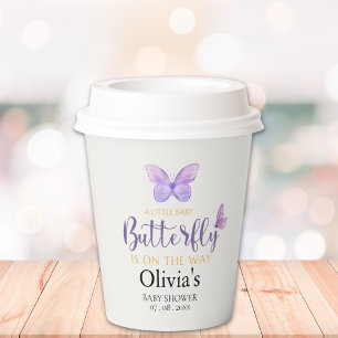 A Little Baby Butterfly is on The Way Baby shower Paper Cups