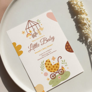 A Little Baby Hand Draw Baby Shower Invitation