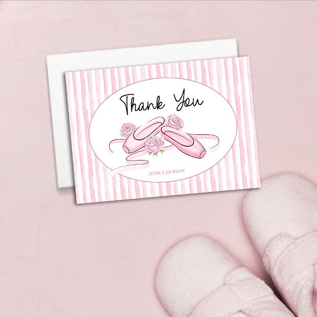 A Little Ballerina is on the Way  Thank You Card (Creator Uploaded)