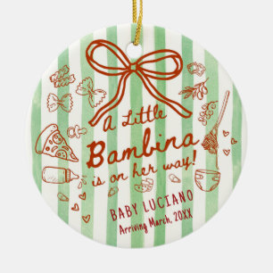 A little Bambina Coming Soon Ceramic Tree Decoration