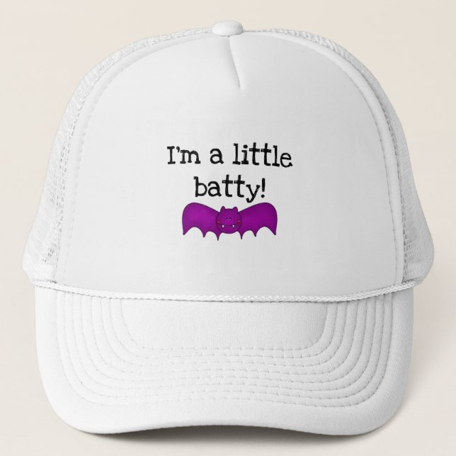 A Little Batty Halloween T-shirts and Gifts Trucker Hat (Front)
