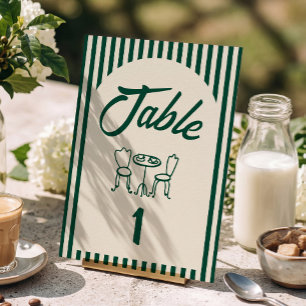 A Little Bean Is Brewing Baby Shower table number