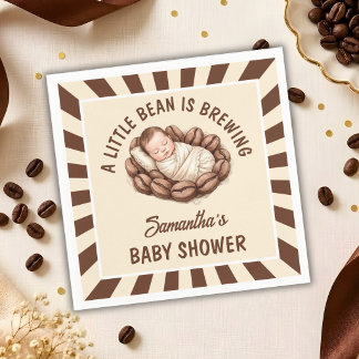 A Little Bean Is Brewing Coffee Baby Shower Napkin