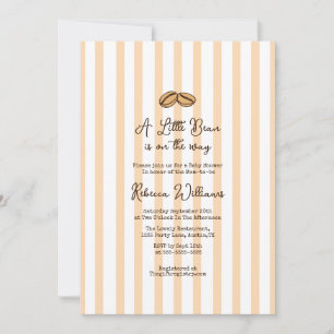 A little Bean is on the Way Coffee Baby Shower  Invitation