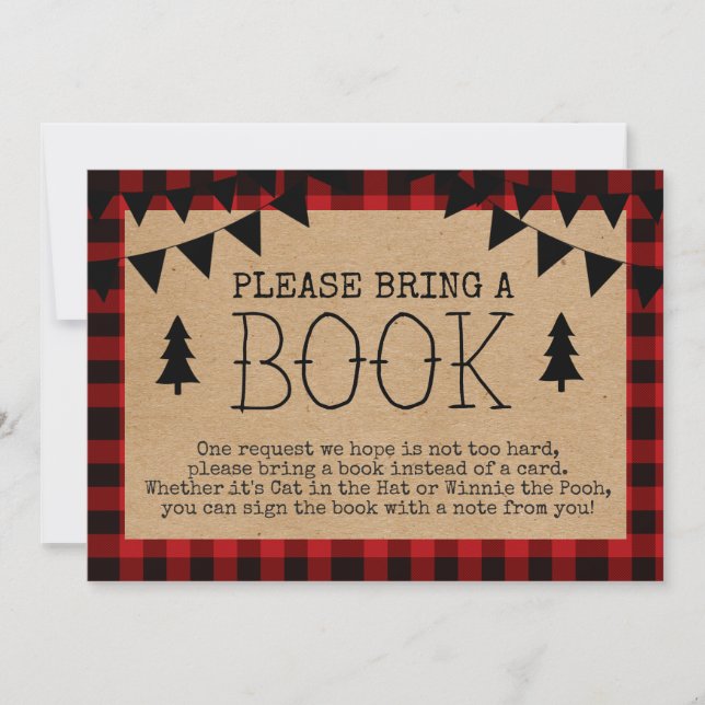 A Little Bear Is On The Way Bring a Book Invitatio Invitation (Front)