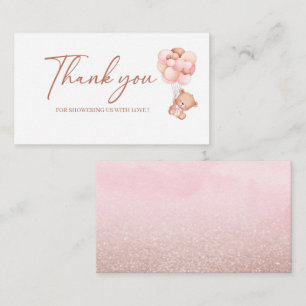 A little bearly baby shower thank you enclosure ca card