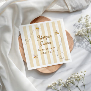 A Little Bee Baby Shower Napkin