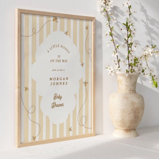 A Little Bee Baby Shower Welcome Poster (Creator Uploaded)