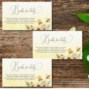 A little Bee Books for Baby Baby Shower  Enclosure Card