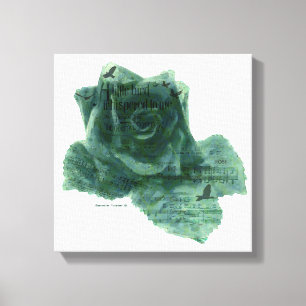 A Little Bird Told Me Rose Canvas Print