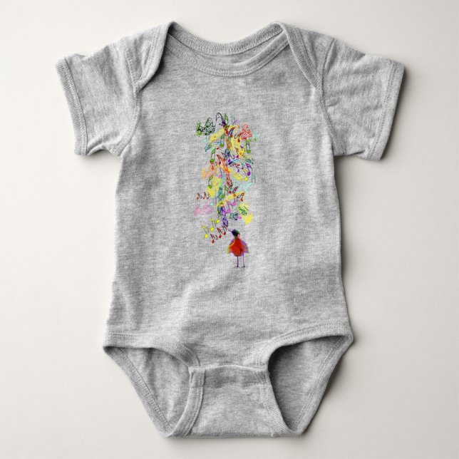 A Little Birdie Told Me So Baby Bodysuit (Front)