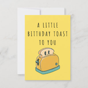 A Little Birthday Toast to You-Funny Witty Message Thank You Card