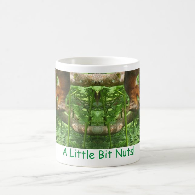 "A Little Bit Nuts", Upside-down Red Squirrels. Coffee Mug (Center)