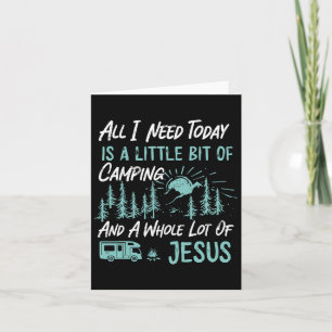 A Little Bit Of Camping And Jesus Motorhome Camper Card
