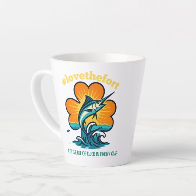 A Little Bit of Luck In Every Cup Latte Cup  (Left Angle)