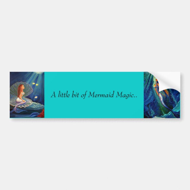 A little bit of Mermaid Magic - Bumper Sticker (Front)
