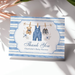 A Little Blue Jean Baby Boy Thank You Card