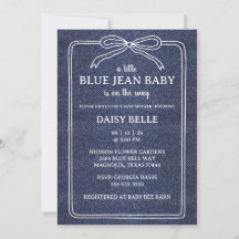 A Little Blue Jean Baby Denim Boy Baby Shower 