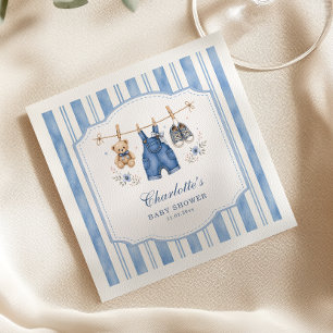 A Little Blue Jean Baby Girl Baby Shower Napkin