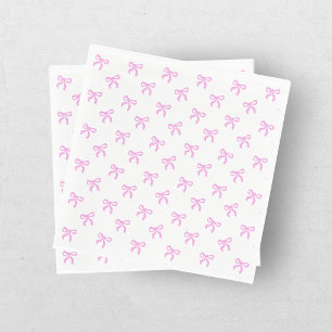 A Little Blue Jean Baby Pink Coquette Bow Napkin