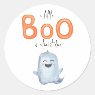 A little Boo - baby shower  Classic Round Sticker