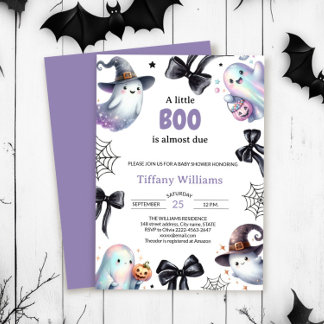 A Little Boo Baby Shower Invitation | Cute Ghost