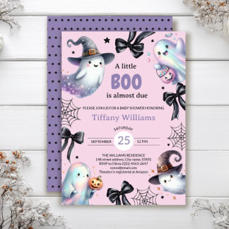 A Little Boo Baby Shower Invitation | Cute Ghost