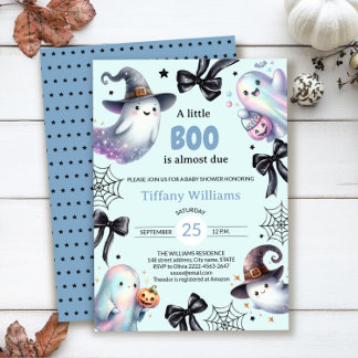 A Little Boo Baby Shower Invitation | Cute Ghost