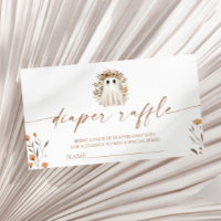 A Little Boo Boho Ghost Baby Shower Diaper Raffle
