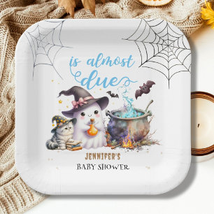 A Little Boo! Boy Cute Halloween Baby Shower  Paper Plate