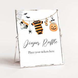 A Little Boo Clothesline Diaper Raffle Sign