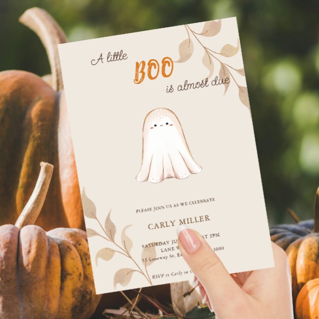 A Little Boo Cute Fall Baby Shower  Invitation (Creator Uploaded)