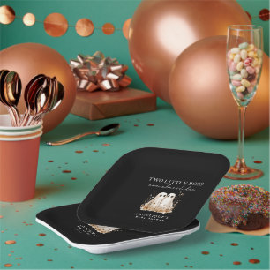 A Little Boo Cute Ghost Wildflowers Baby Shower Paper Plate