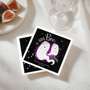 A Little Boo Cute Halloween Girl Baby Shower Napkin