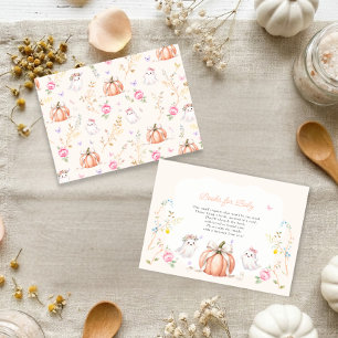 A Little Boo Cute Pink October Baby Shower Enclosure Card