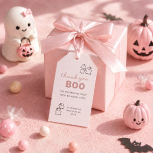 A little Boo Cute Pink Pastel Halloween Gift Tags