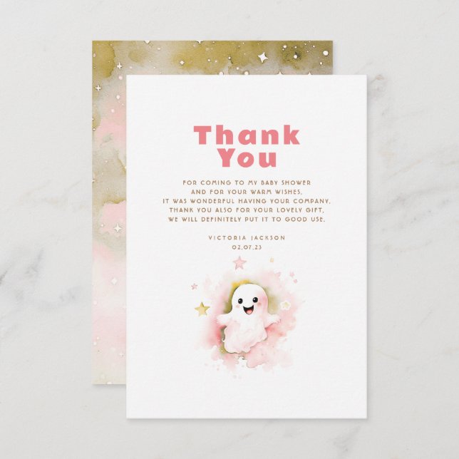 A Little Boo Ghost Cute Halloween Thank You (Front/Back)