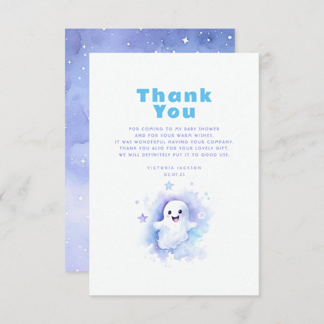 A Little Boo Ghost Cute Halloween Thank You (Front/Back)