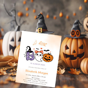 A Little Boo Ghost Pumpkins Halloween  Invitation