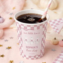 A Little Boo Girl Ghost Birthday Paper Cups