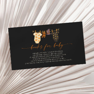 A Little Boo Halloween Baby Shower Books For Baby Enclosure Card
